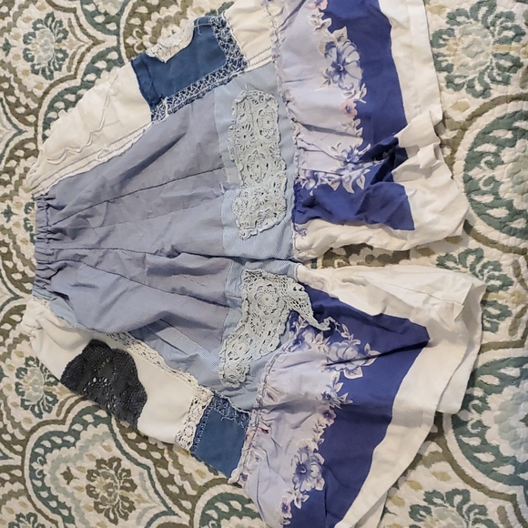 Handmade lagenlook bloomer patchwork pants Small Med Large /one Size See Waist M - Picture 1 of 6